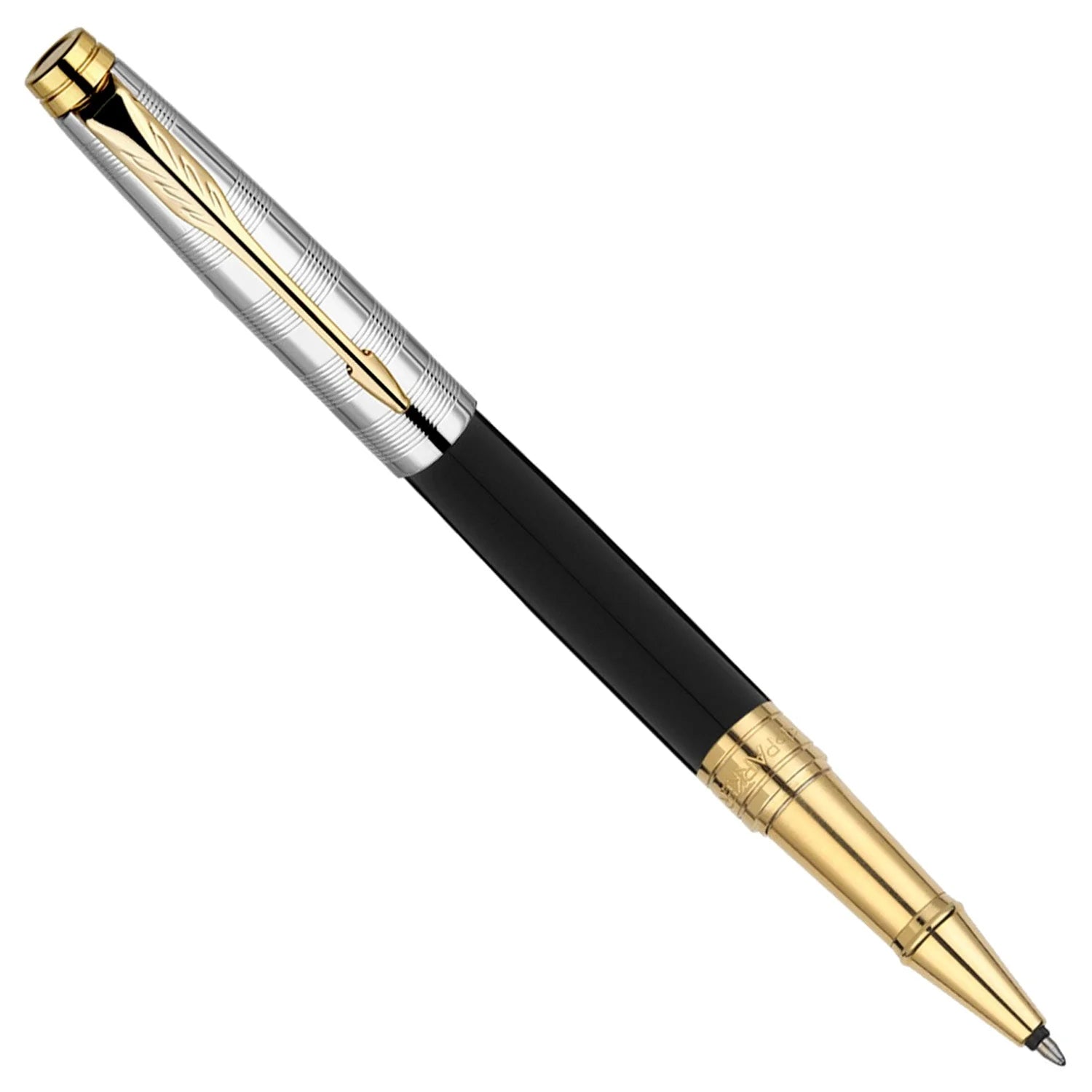 Parker Aster Deluxe Black/Chrome GT Roller Ball Pen – Royal