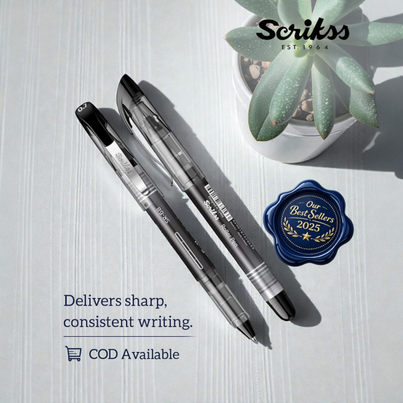 Scrikss | SR-68 | Rollerball Ink Pen 0.7mm | Black