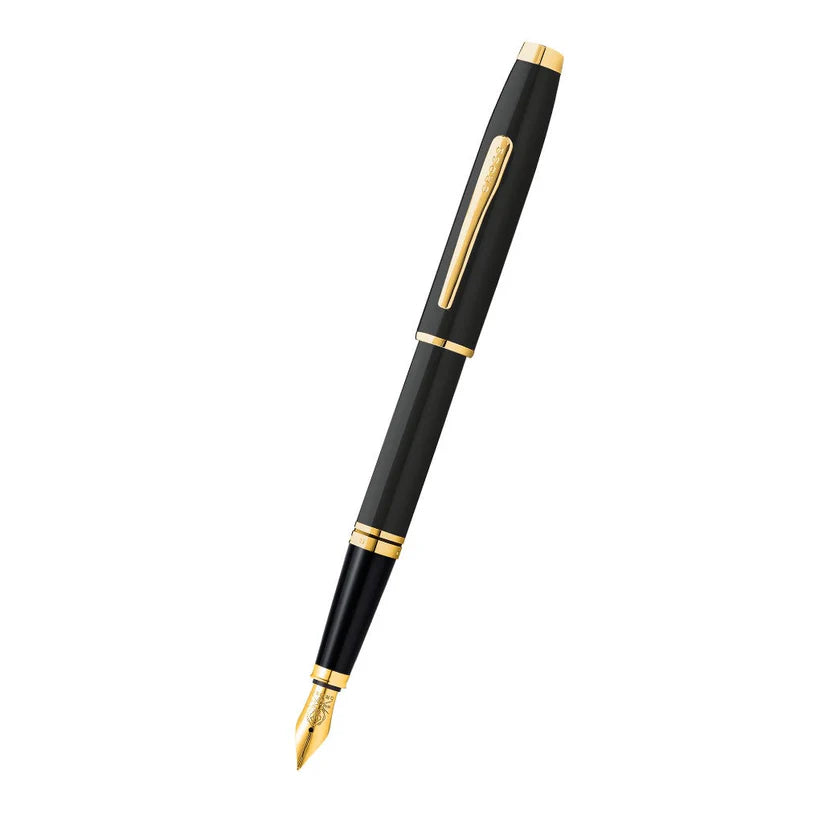 Cross AT0666-11MS Coventry Black Lacquer with Gold-Tone Medium Nib Fountain Pen