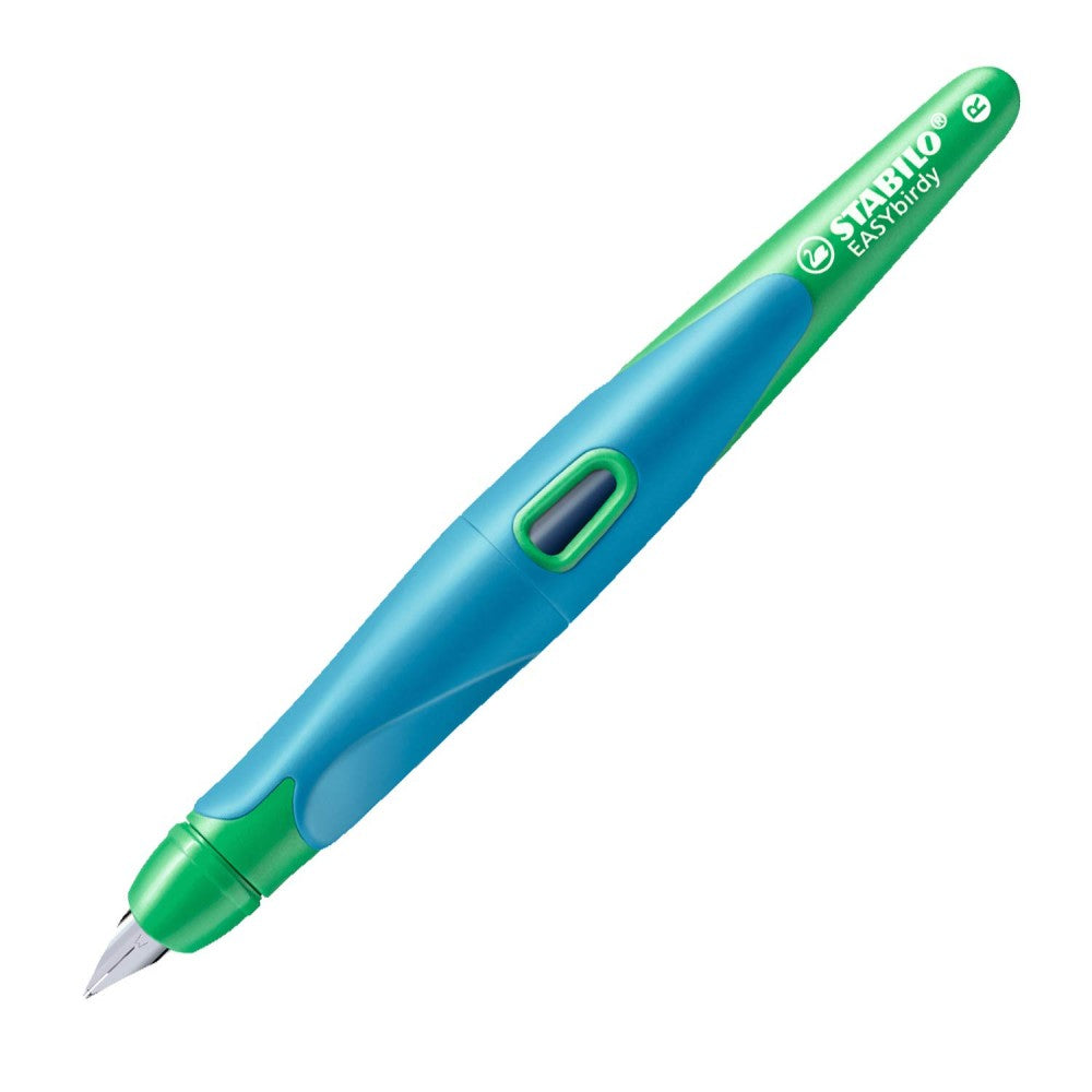 Stabilo | Easy Birdy | Fountain Pen | Right Handed | Sky Blue-Grass Green | Medium nib - penpencilink