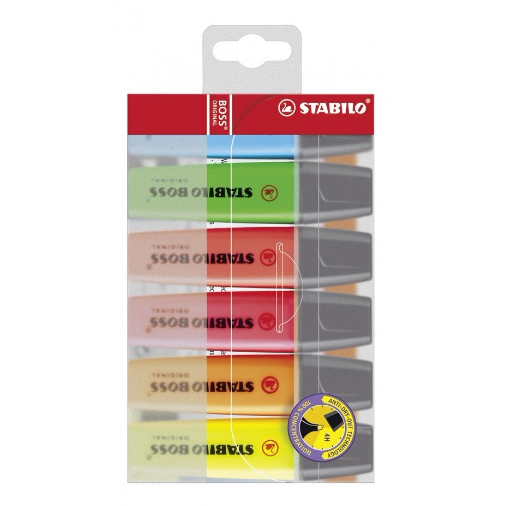Stabilo | Boss | Highlighter | Wallet Of 6 Colors - penpencilink