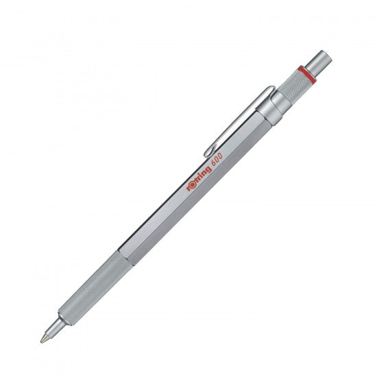 Rotring 600 Medium Point Ballpoint Pen – Silver