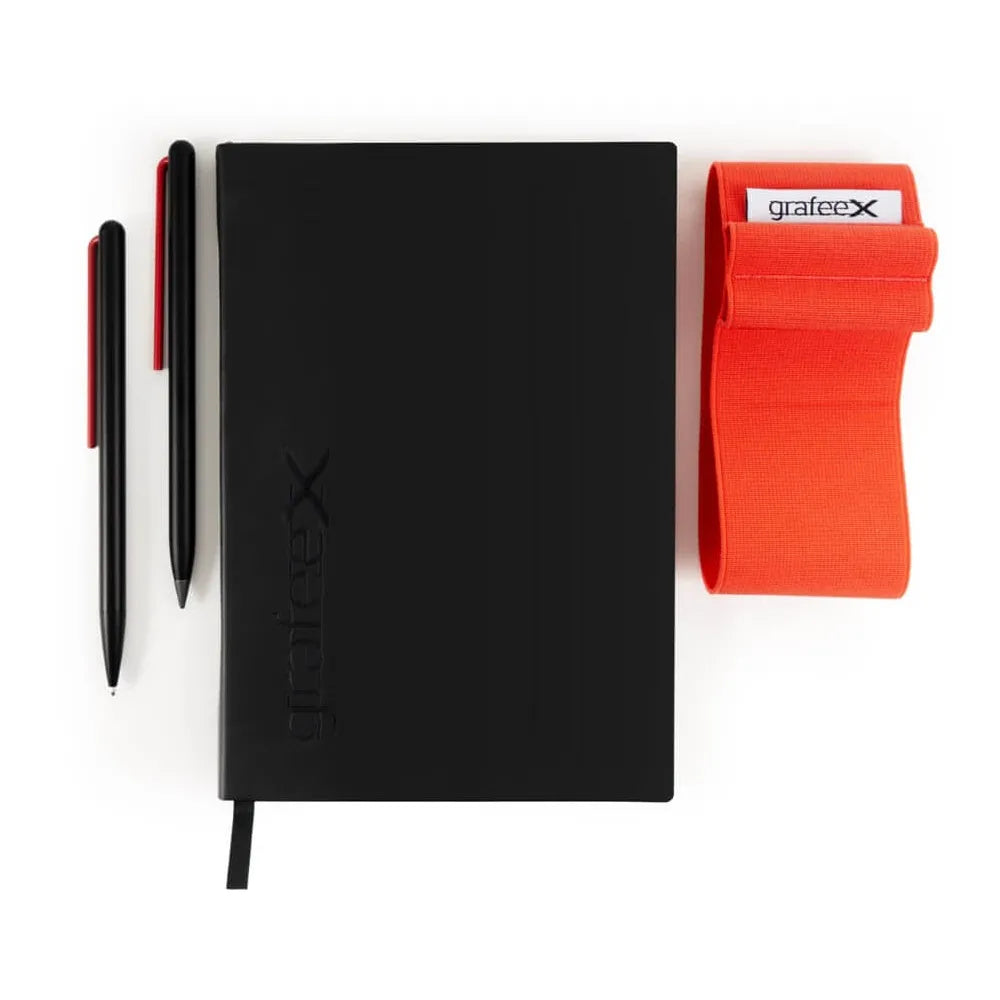 Pininfarina Grafeex Writing Pencil & Ballpoint Set with Stone Paper Notebook – Red