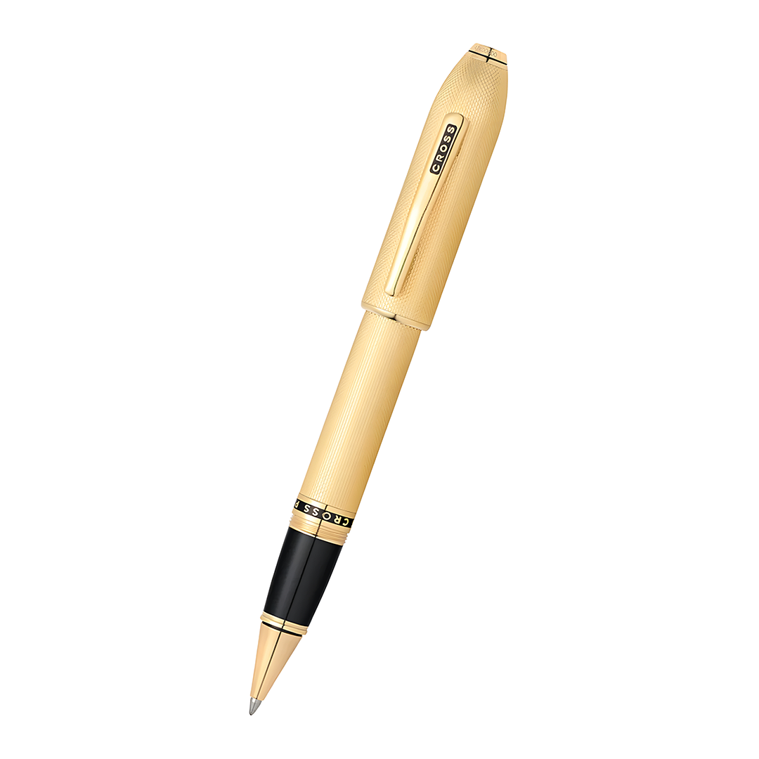 Cross AT0705-4 Peerless™ 23KT Heavy Gold Plate with Gold Plated Appointments and Swarovski Crystal Rollerball Pen