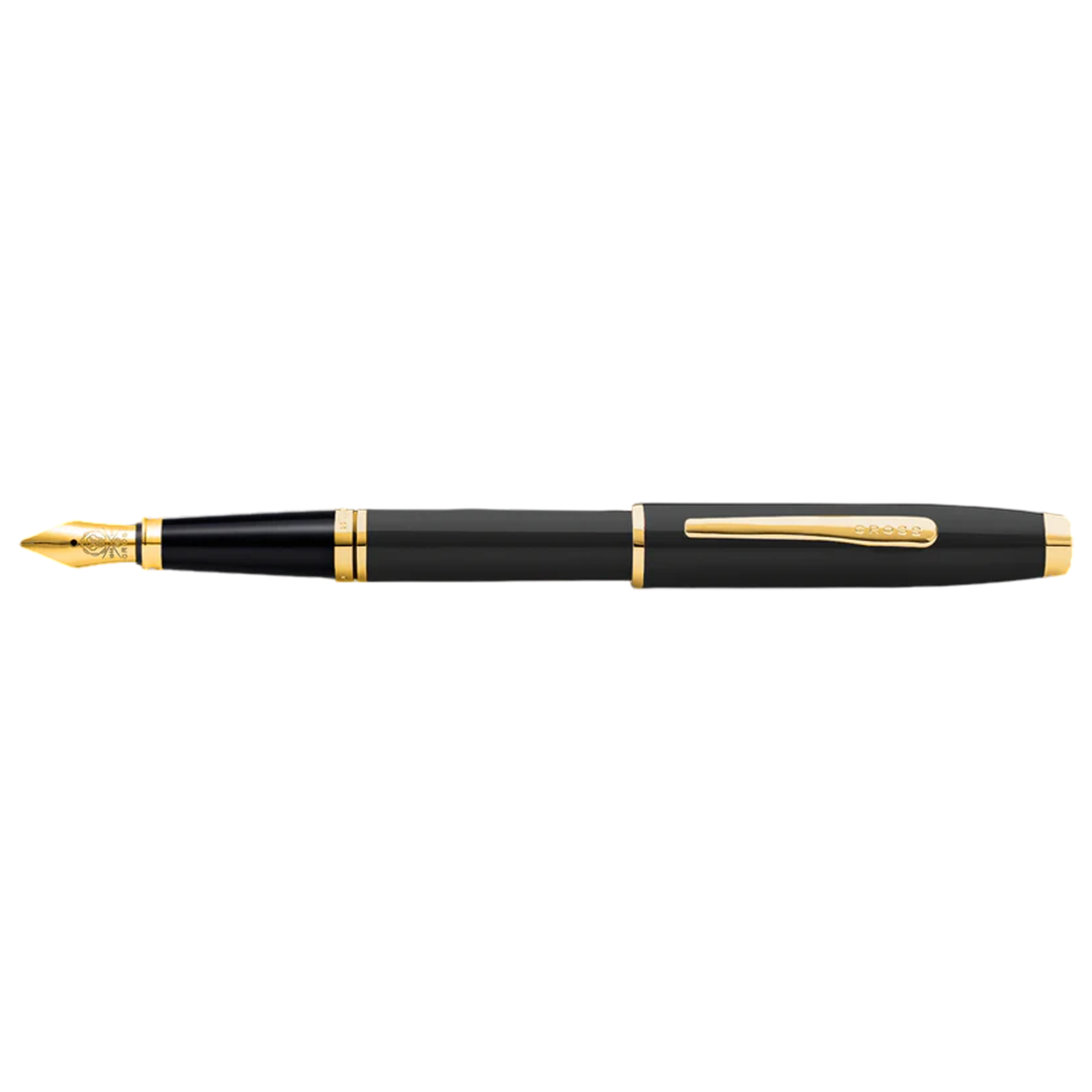 Cross AT0666-11MS Coventry Black Lacquer with Gold-Tone Medium Nib Fountain Pen