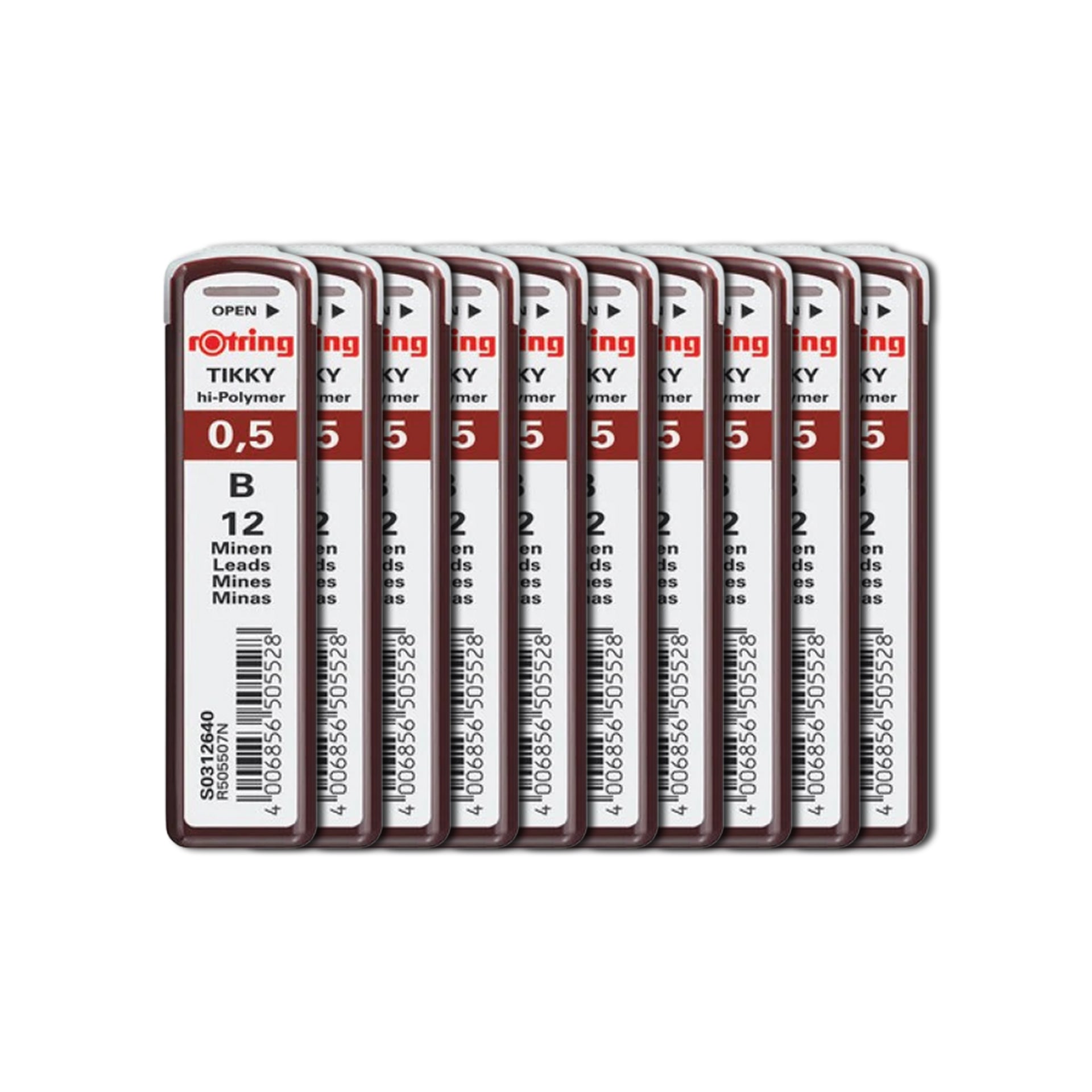 Rotring | Tikky | 0.5MM | B Replacement Leads | Pack of 10
