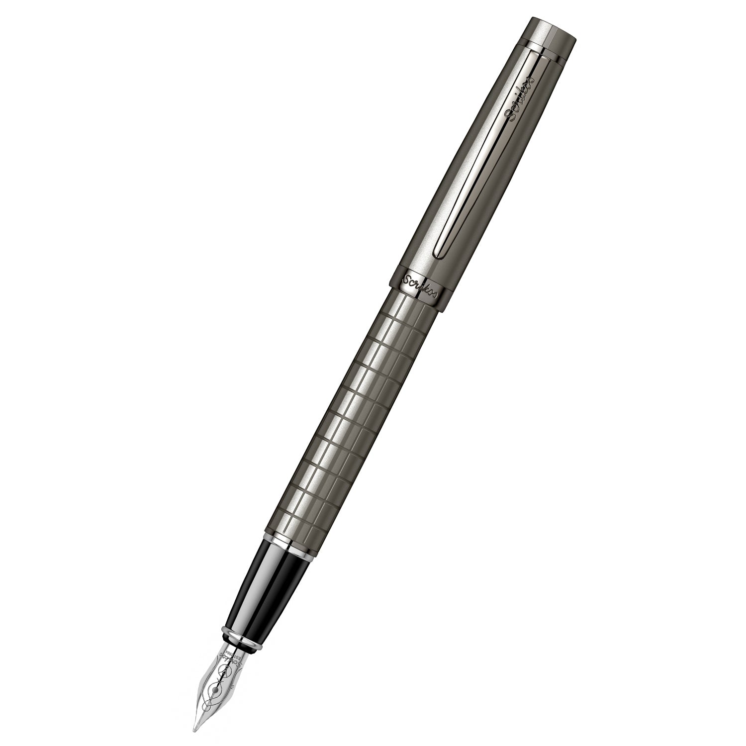 Scrikss | Honour 38 | Carbon Gray | Fountain Pen | Gun Metal Plated Trims