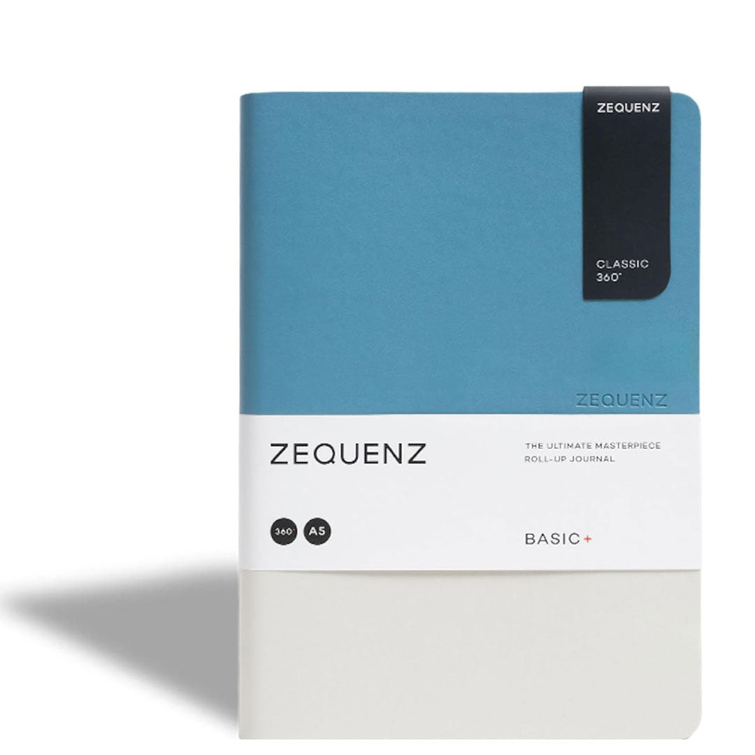 Zequenz A5 Ruled Notebook – ARCTIC SKY | 200 Sheets, 70 GSM | Soft Cover, 360Â° Flexible Binding |Handmade| Ideal for Journaling & Note-Taking|Basic+ Series