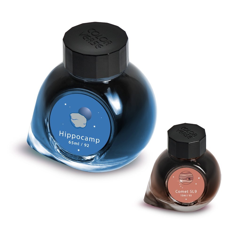 Colorverse Season 7 | Blue | Fountain Pen Ink Bottled | Eye On The Universe | Hippocamp & Comet SL9 Ink Set