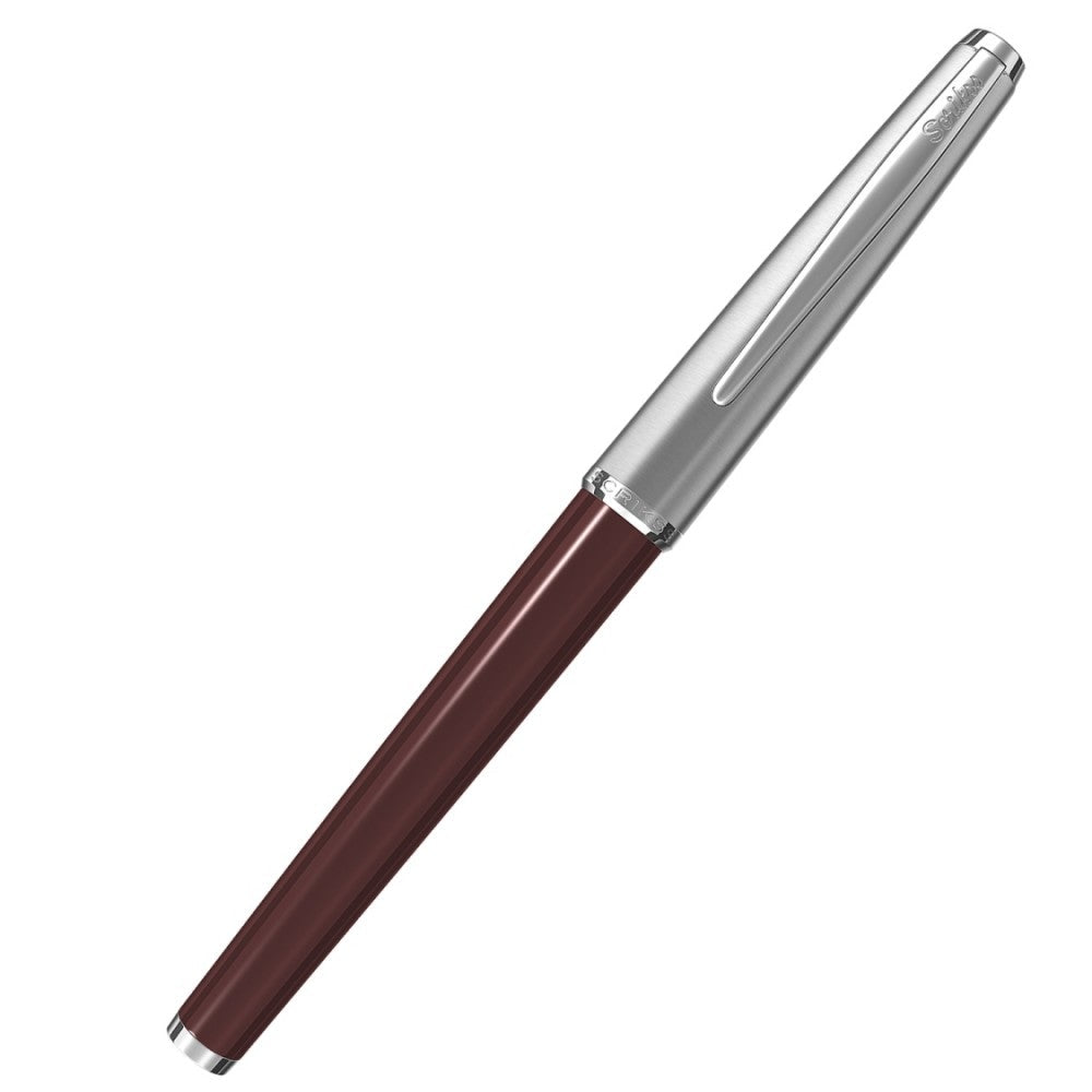 Scrikss Metropolis Rollerball Pen - Burgundy Barrel