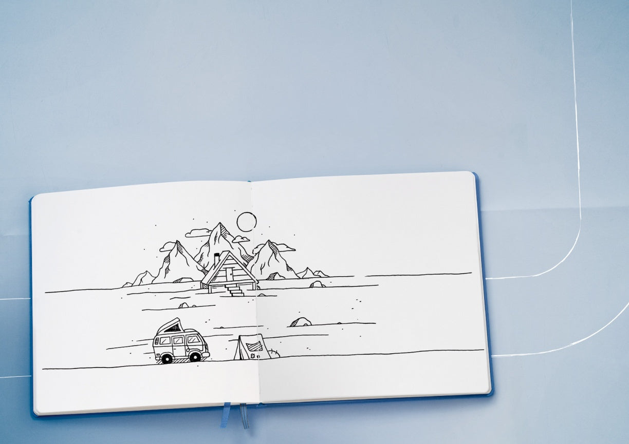 Leuchtturm1917 Plain Sketchbook 112 pages (A5+) - Lemon