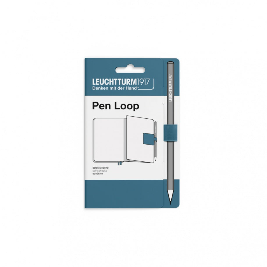 Leuchtturm1917 Pen Loop notebook and pencil stone blue