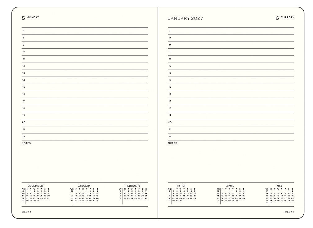 LEUCHTTURM1917 2027 Hardcover Daily Planner Medium (A5) - Sage