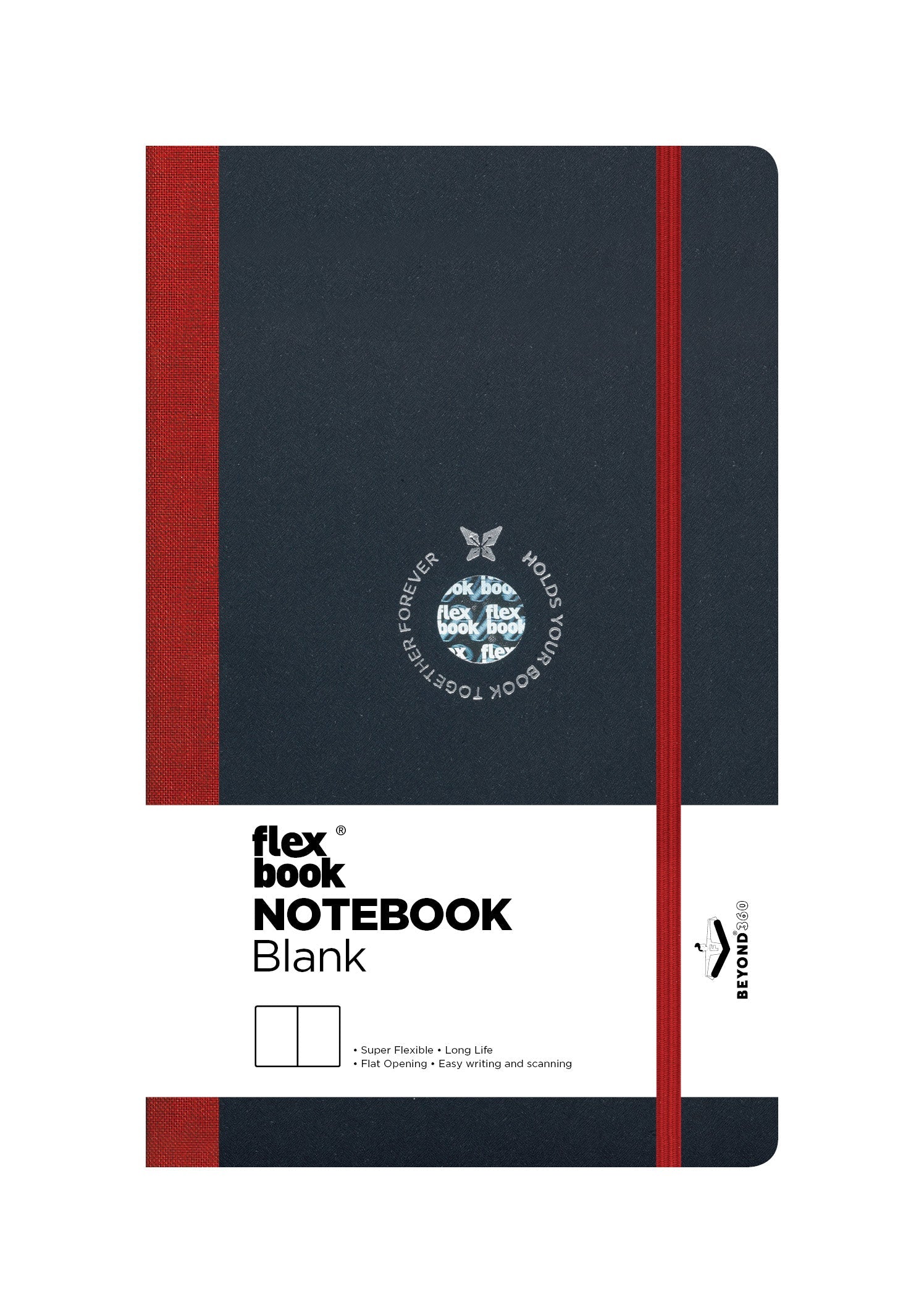 Flexbook | Plain | Medium A5 Size Notebook | Red | Flex Global
