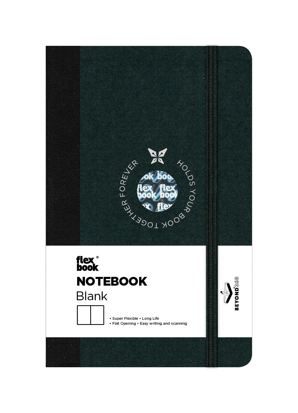 Flexbook | Plain | Pocket A6 Size Notebook | Black | Flex Global