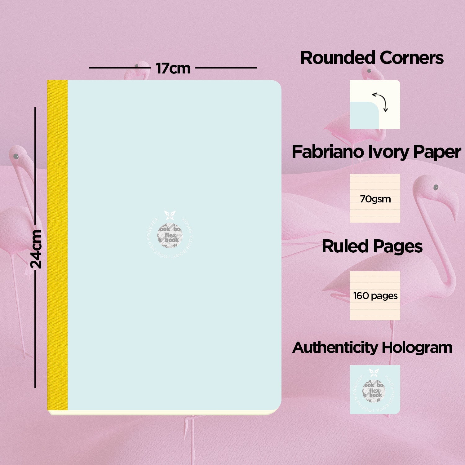 Flexbook | Ruled | Large B5 Size Notebook | Light Blue-Green | Smartbook