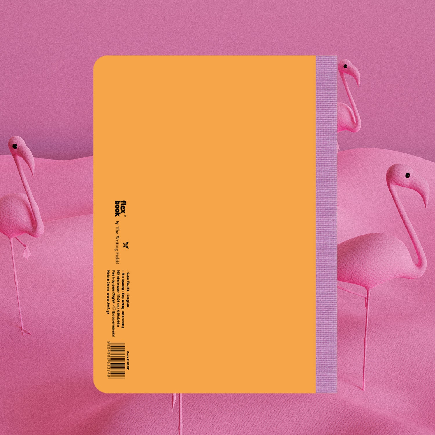 Flexbook | Ruled | Large A4 Size Notebook | Orange | Smartbook