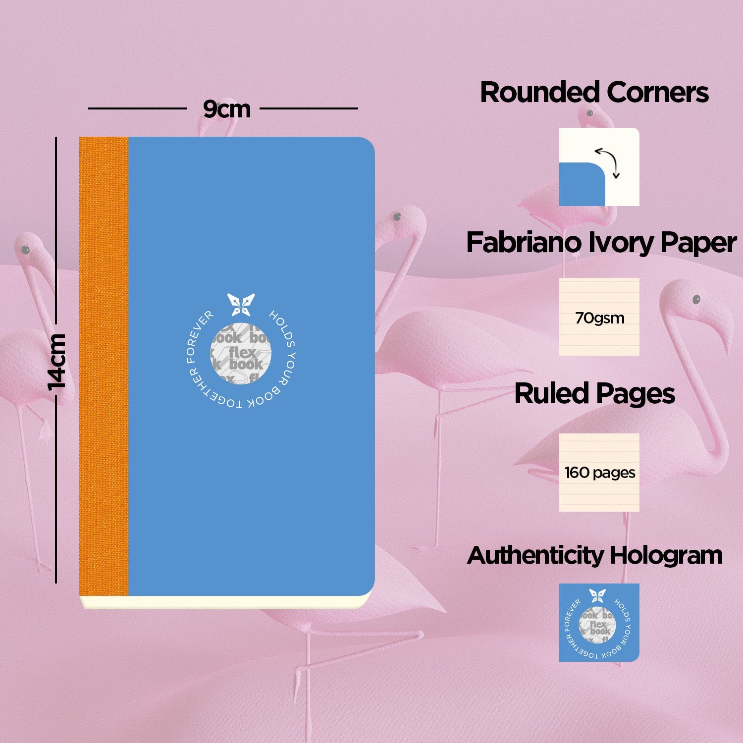 Flexbook | Ruled | Pocket A6 Size Notebook | Blue | Smartbook