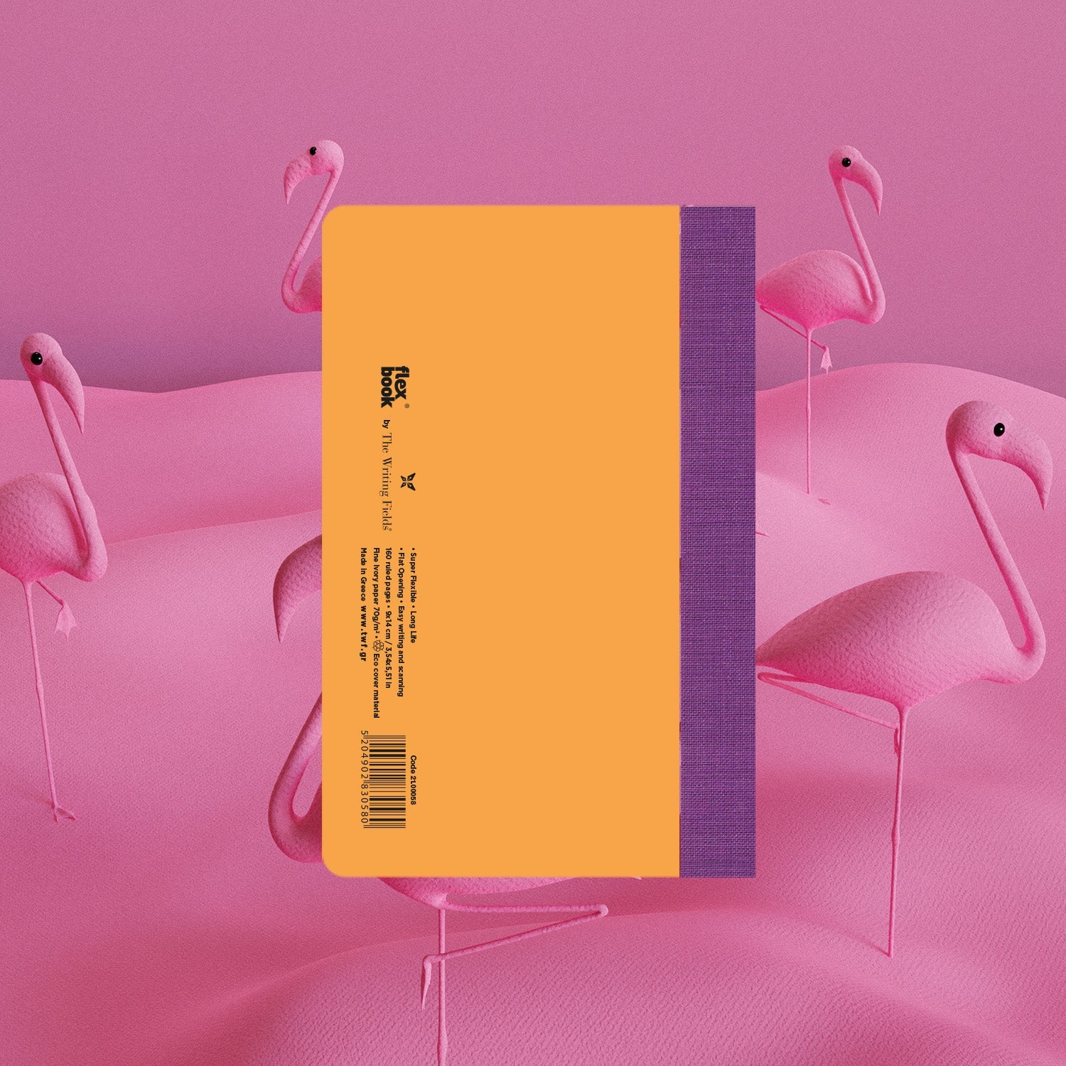 Flexbook | Ruled | Pocket A6 Size Notebook | Orange | Smartbook