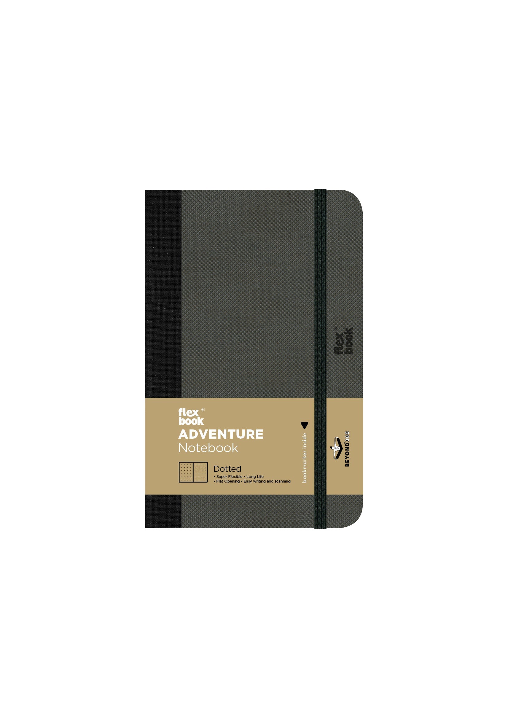 Flexbook | Dotted | Pocket A6 Size Notebook | Off Black | Adventure Series