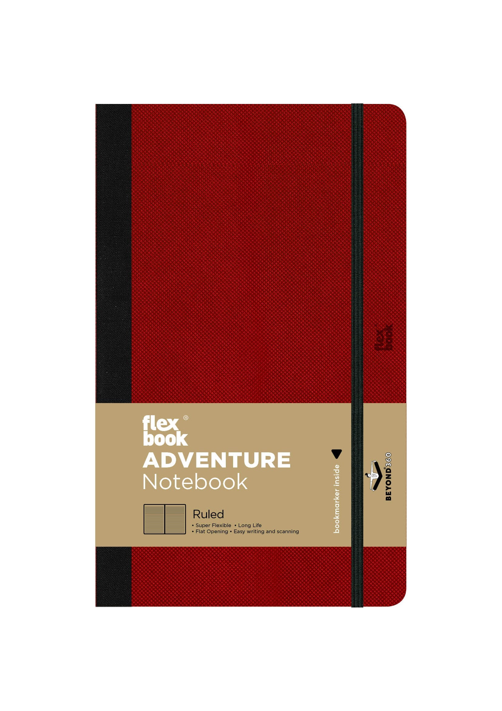 Flexbook | Ruled | Medium A5 Size Notebook | Red | Adventure Series