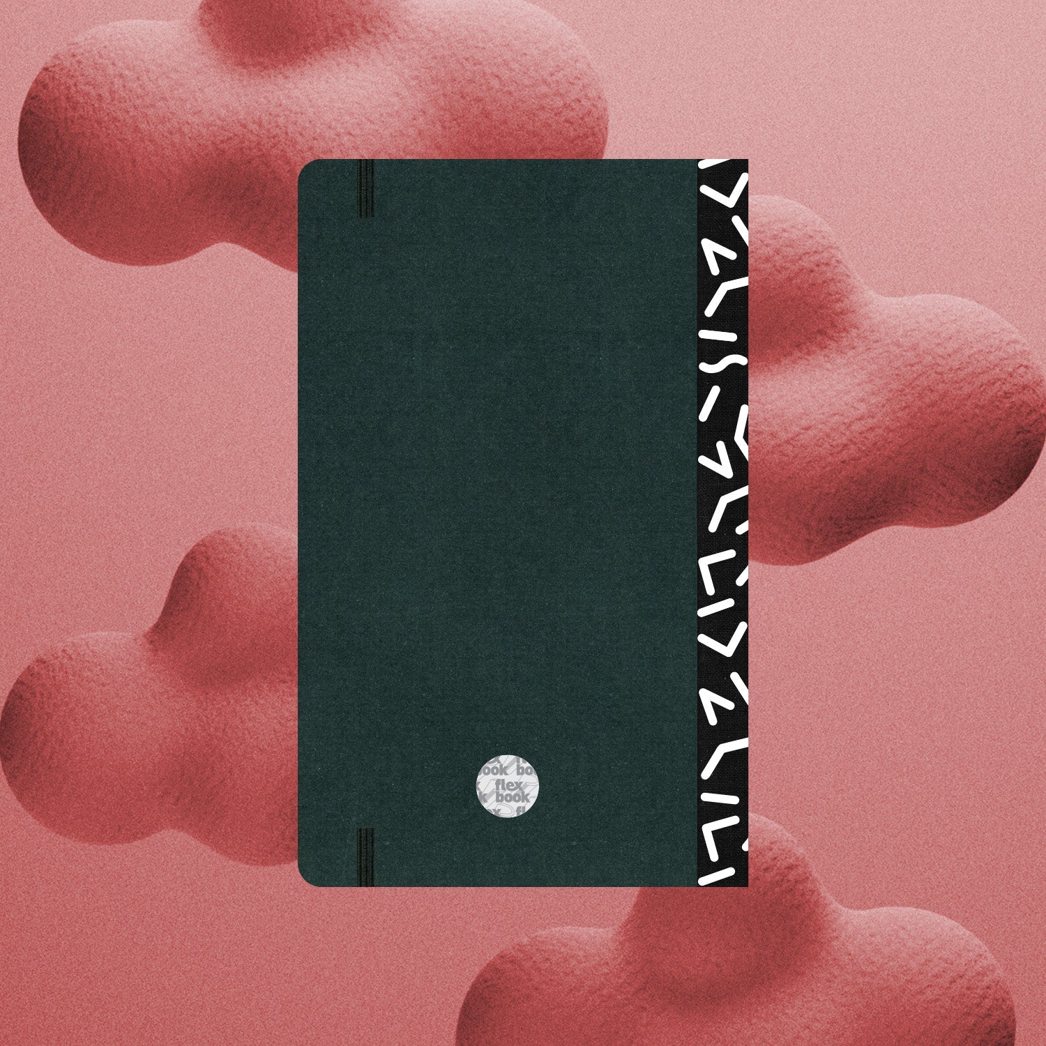 Flexbook | Ruled | Medium A5 Size Notebook | Black | Visions 'All Angles' Spine