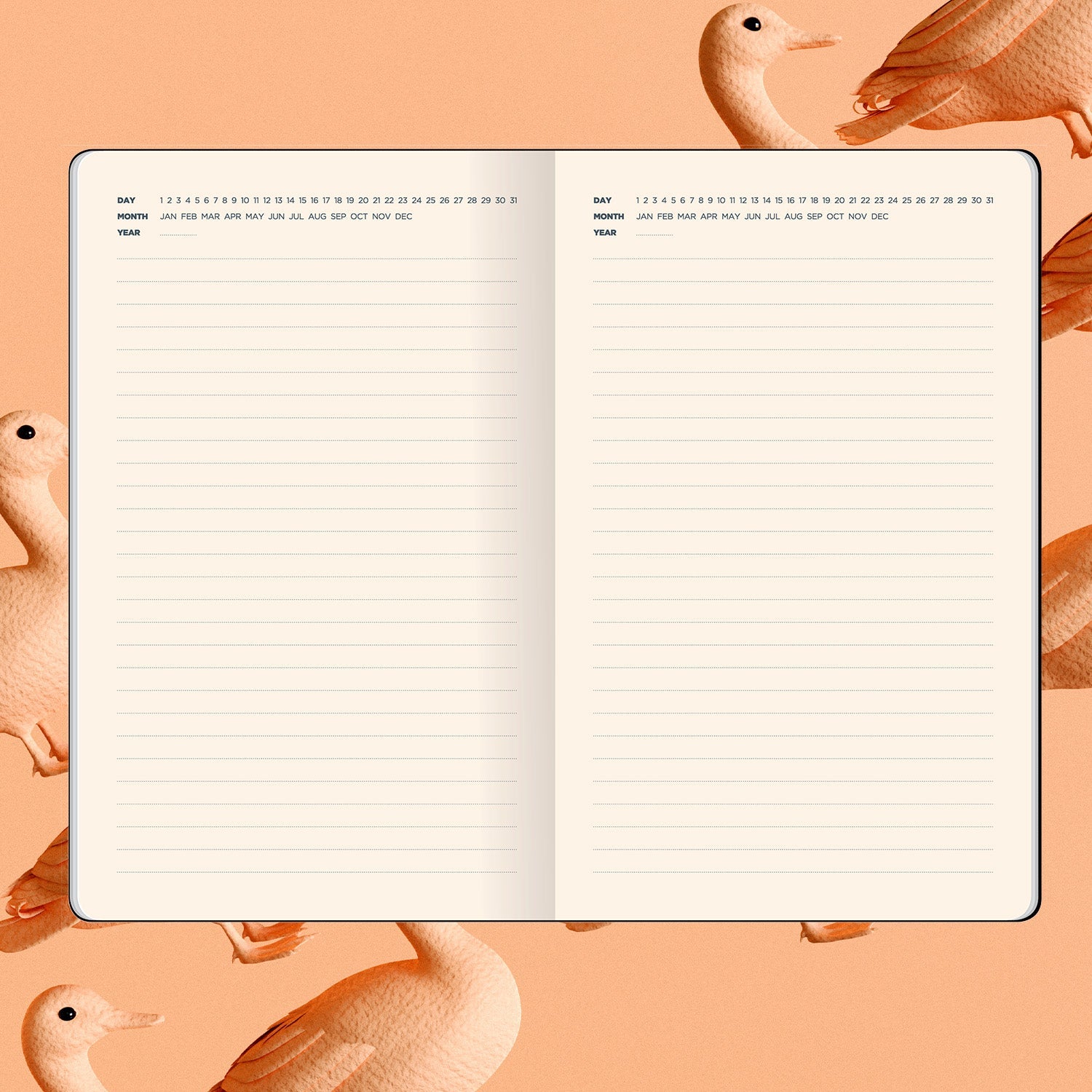 Flexbook | Open Date | Large B5 Size Planner | Orange | Flex Global