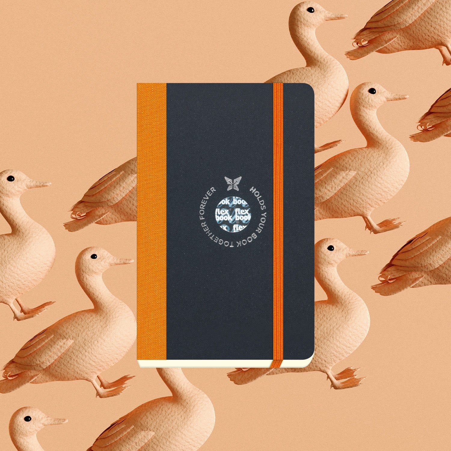 Flexbook | Plain | Pocket A6 Size Notebook | Orange | Flex Global