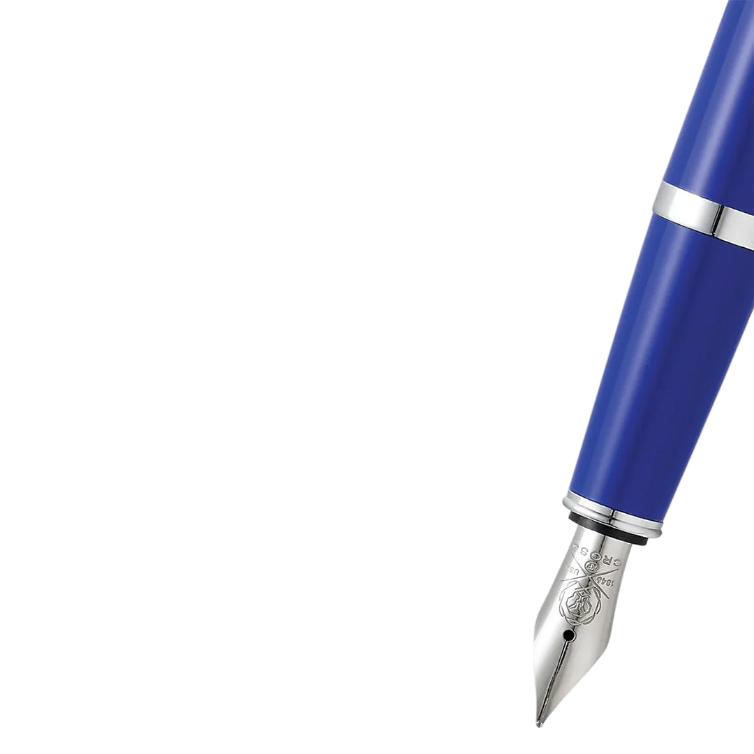 Cross AT0746-4MS Bailey Light™ Polished Blue Resin Medium Nib Fountain Pen