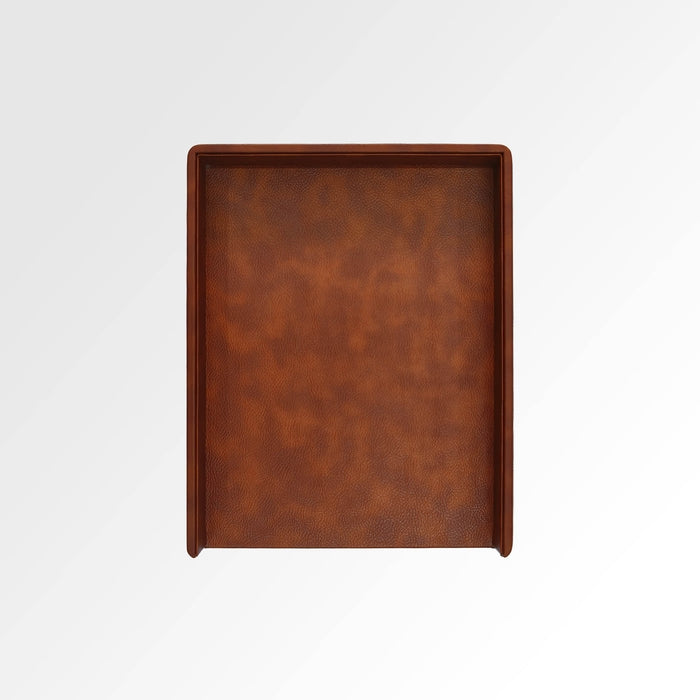 Unmet Desire A4 Paper Tray / Letter Tray | Faux Leather | Classic | Tan