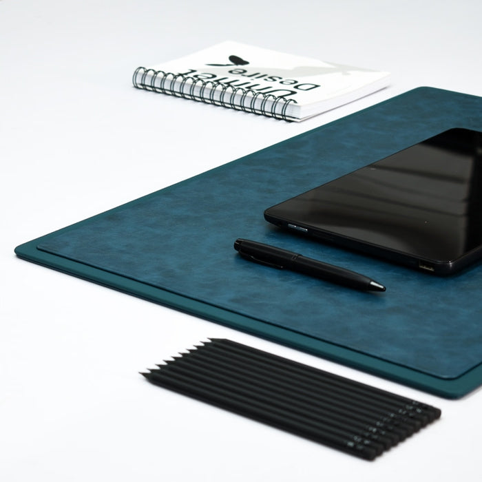 Unmet Desire 22x16 Inches Rigid Desk Blotter | Moderno | Blue