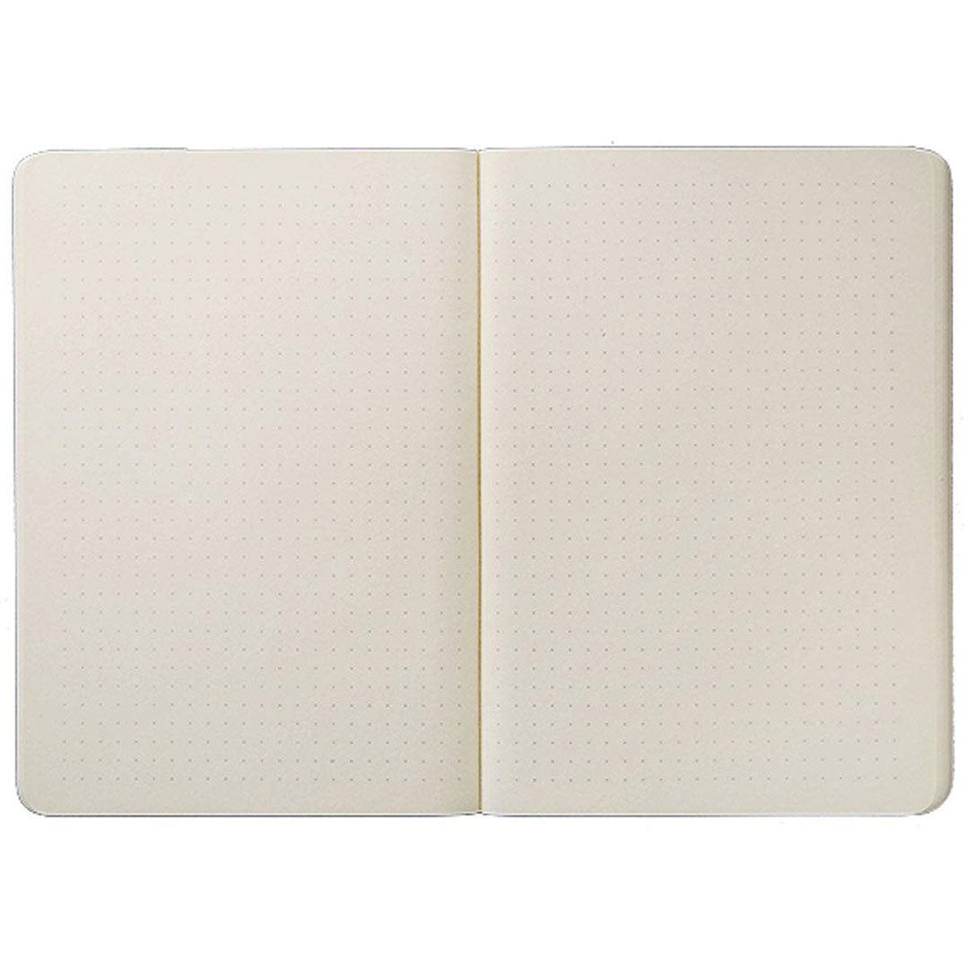 Zequenz A5 Size Apricot Orange Slim Notebook Dotted Acid Free Paper 200 Pages 80GSM 360 Degree Flexibility 100% Handmade Fountain Pen Friendly Color Series Bookmark Included