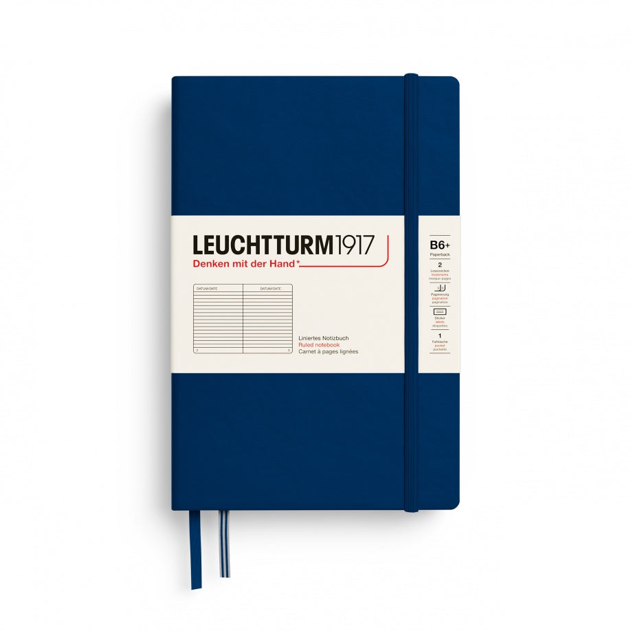 Leuchtturm1917 Ruled Notebook 219 Pages (B6+)  - Navy