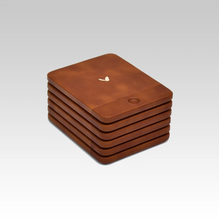 Unmet Desire Rectangular Coasters - Set of Six - Classic - Tan