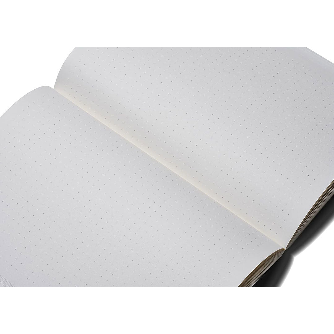 Zequenz A5 Size Coral Pink Slim Notebook Dotted Acid Free Paper 200 Pages 80GSM 360 Degree Flexibility 100% Handmade Fountain Pen Friendly Color Series Bookmark Included
