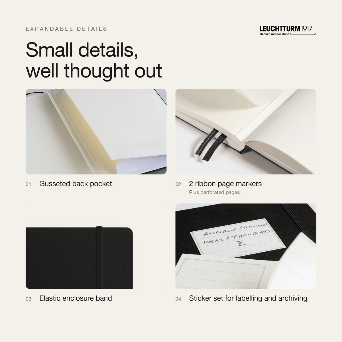 LEUCHTTURM1917 2027 Hardcover Weekly Planner & Notebook Master (A4+) - Black