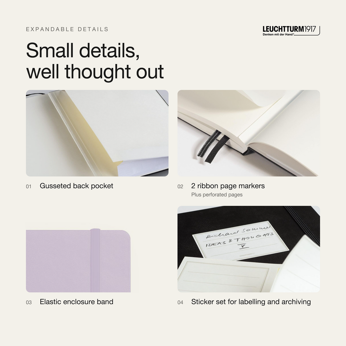 LEUCHTTURM1917 2027 Hardcover Weekly Planner & Notebook Medium (A5) - Lilac