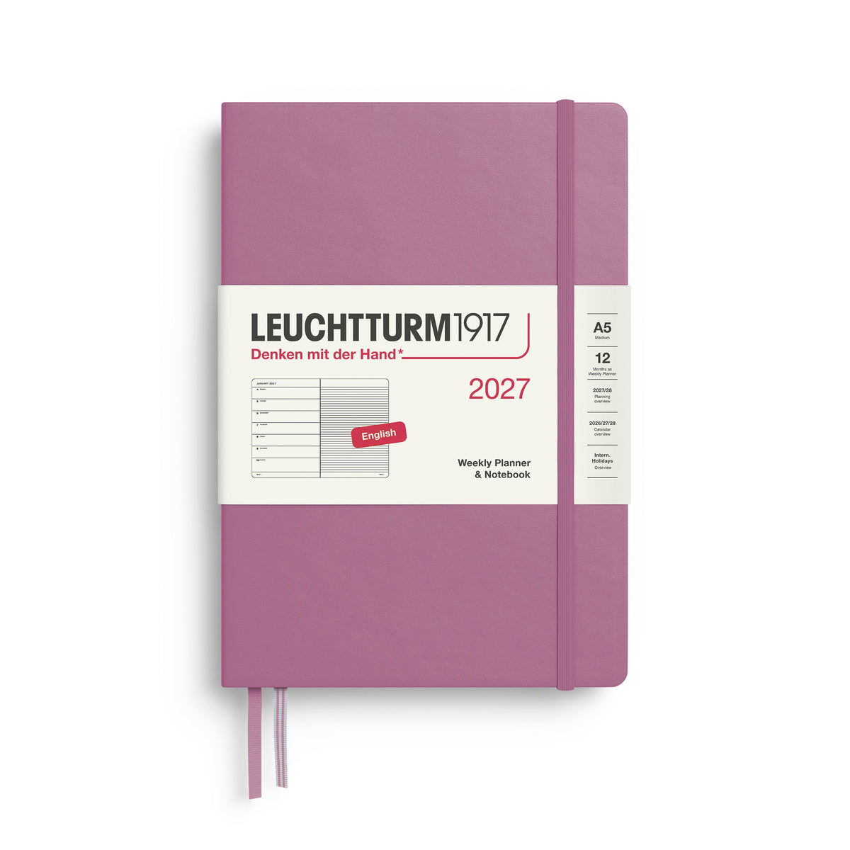 Leuchtturm1917 2027 Weekly Planner A5 - Dusty Rose