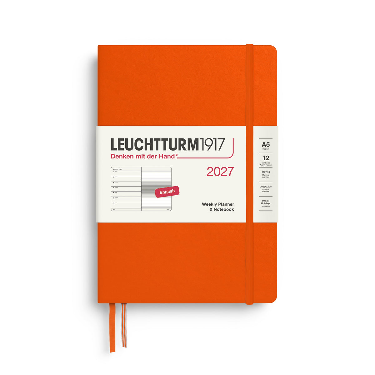 Leuchtturm1917 2027 Weekly Planner A5 - Pumpkin