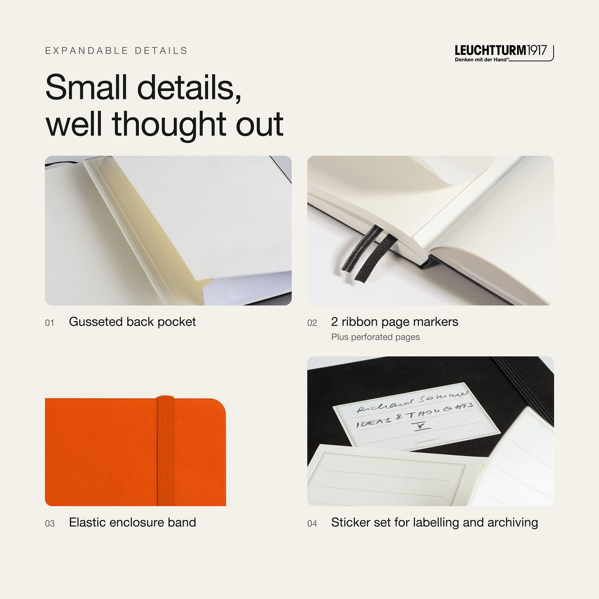 LEUCHTTURM1917 2027 Hardcover Weekly Planner & Notebook Medium (A5) - Pumpkin