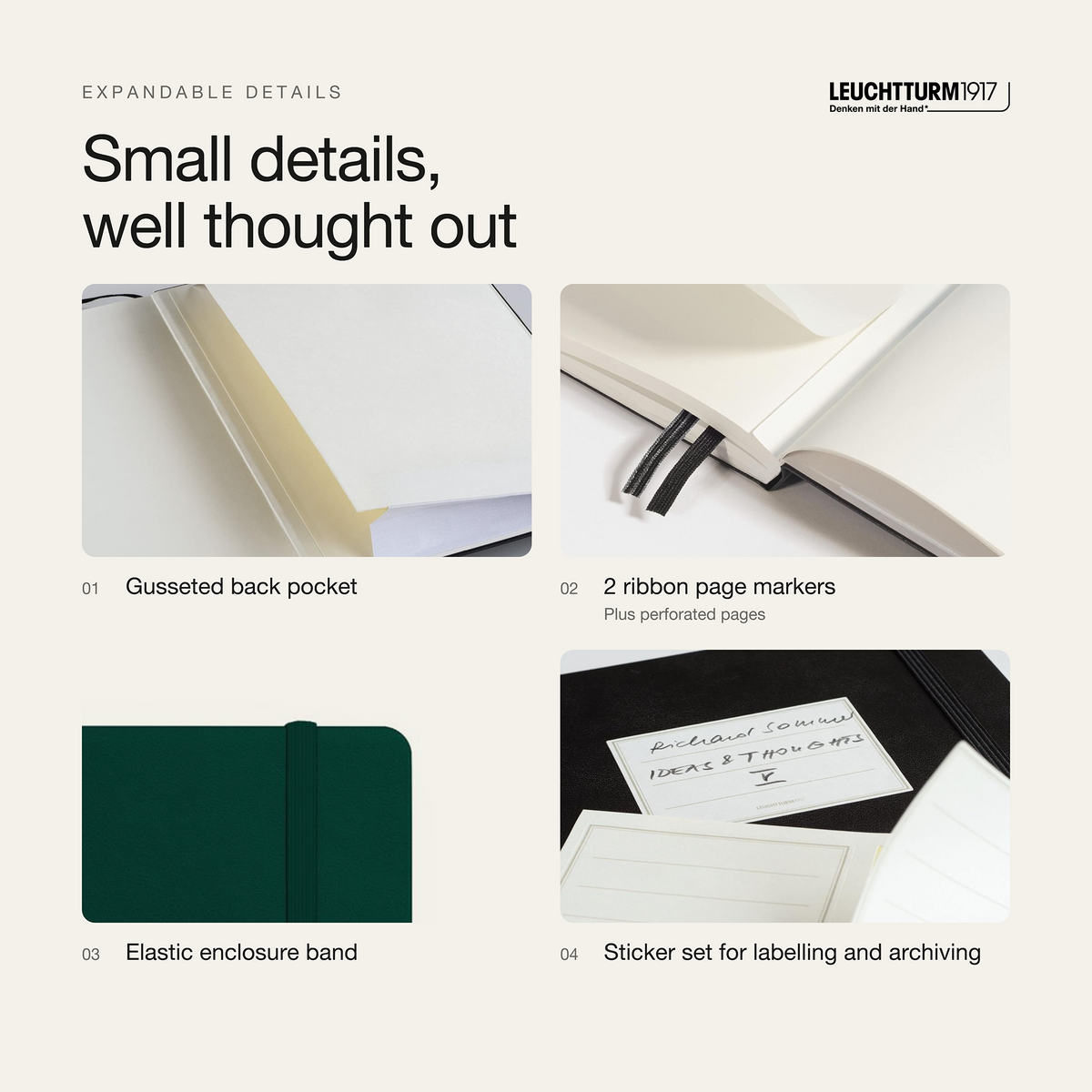 LEUCHTTURM1917 2027 Hardcover Weekly Planner & Notebook Medium (A5) - Forest Green