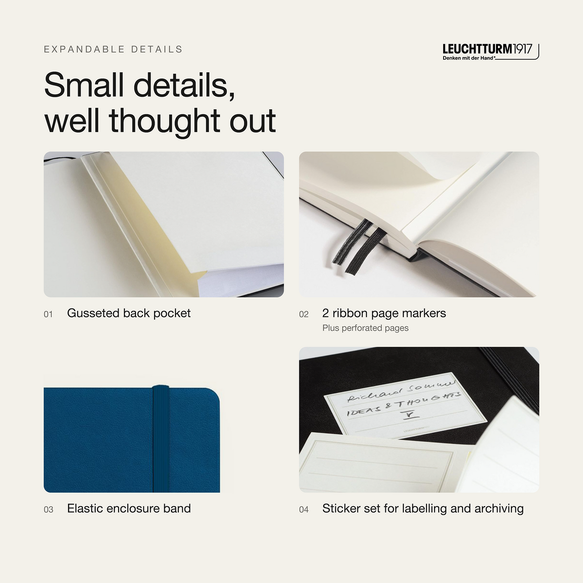 LEUCHTTURM1917 2027 Hardcover Weekly Planner & Notebook Medium (A5) - Indigo