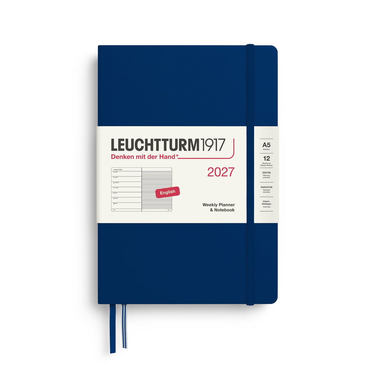 Leuchtturm1917 2027 Weekly Planner A5 - Navy