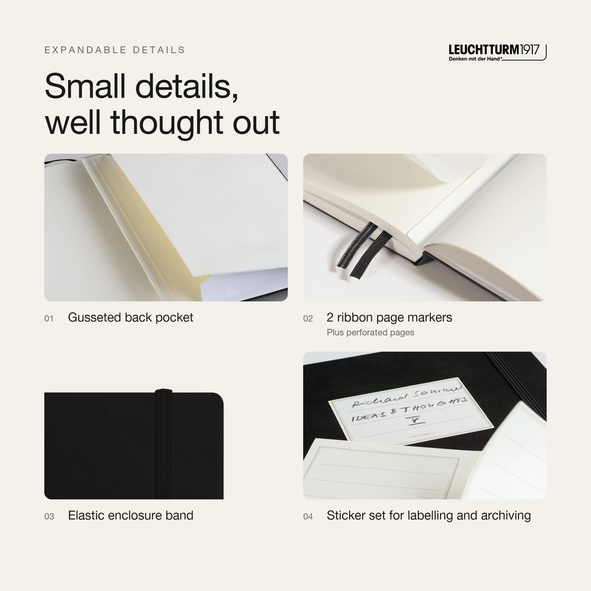 LEUCHTTURM1917 2027 Softcover Weekly Planner & Notebook Medium (A5) - Black