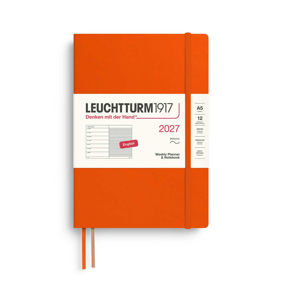 Leuchtturm1917 2027 Weekly Plannera5 Softcover - Pumpkin