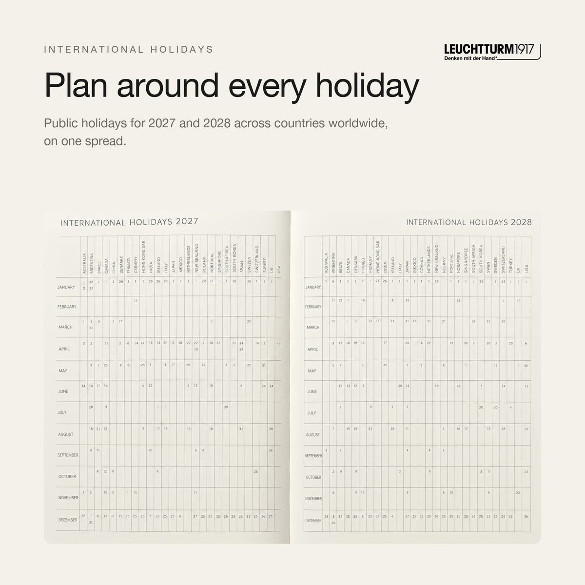 LEUCHTTURM1917 2027 Softcover Weekly Planner & Notebook Medium (A5) - Pumpkin