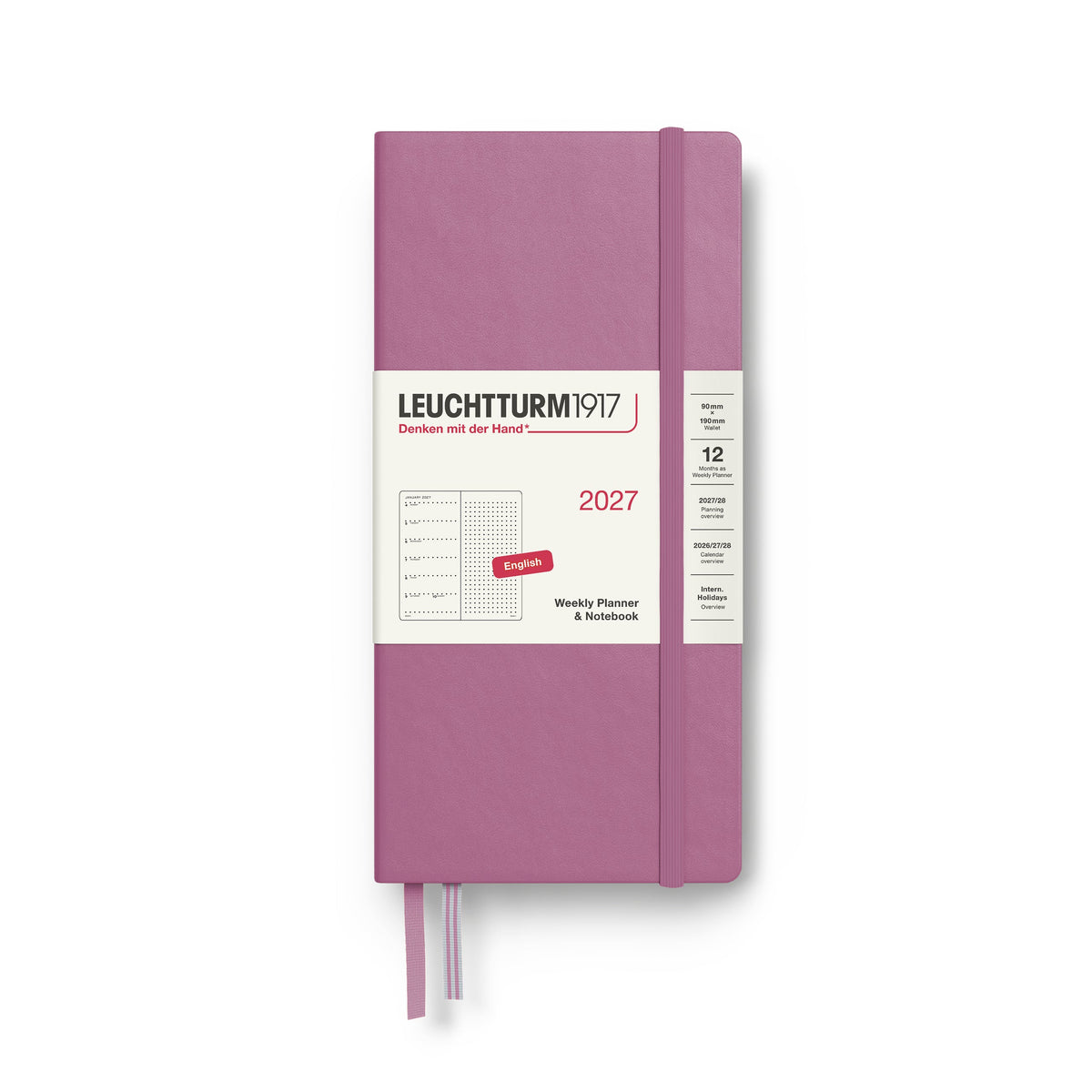 Leuchtturm1917 2027 Weekly Planner Dotted (B6+Xa6) - Dust Rose