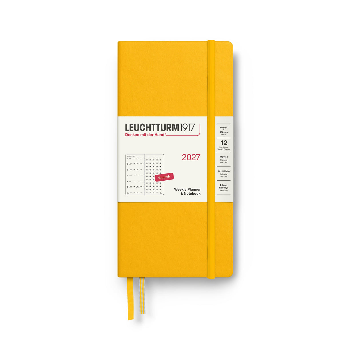 Leuchtturm1917 2027 Weekly Planner Dotted (B6+Xa6) - Sunflower