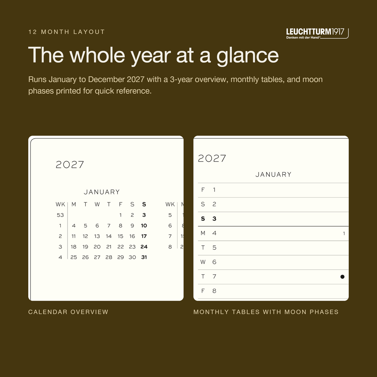 Leuchtturm1917 2027 Weekly Planner Dotted (B6+Xa6) - Sunflower