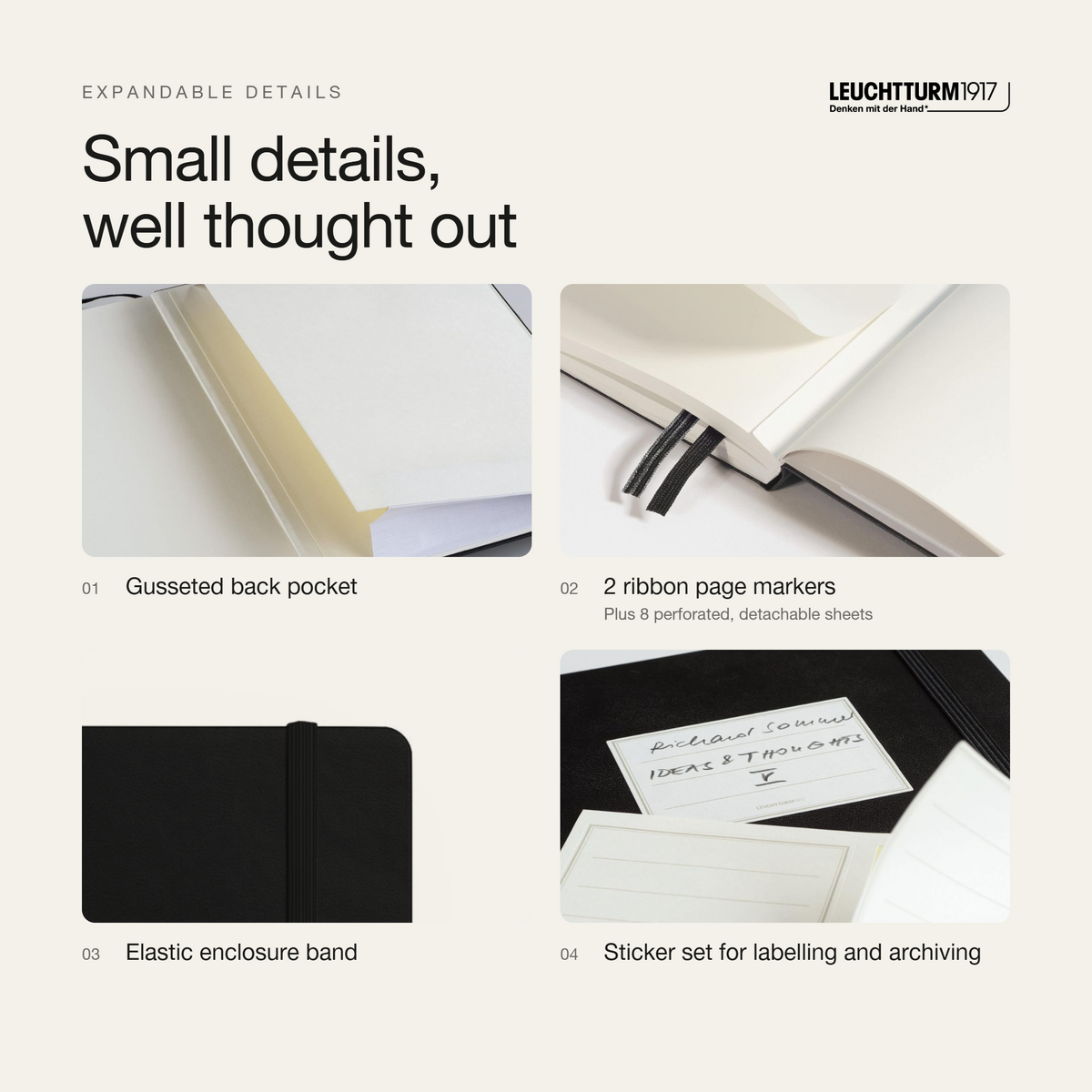 LEUCHTTURM1917 2027 Hardcover Daily Planner Medium (A5) - Black